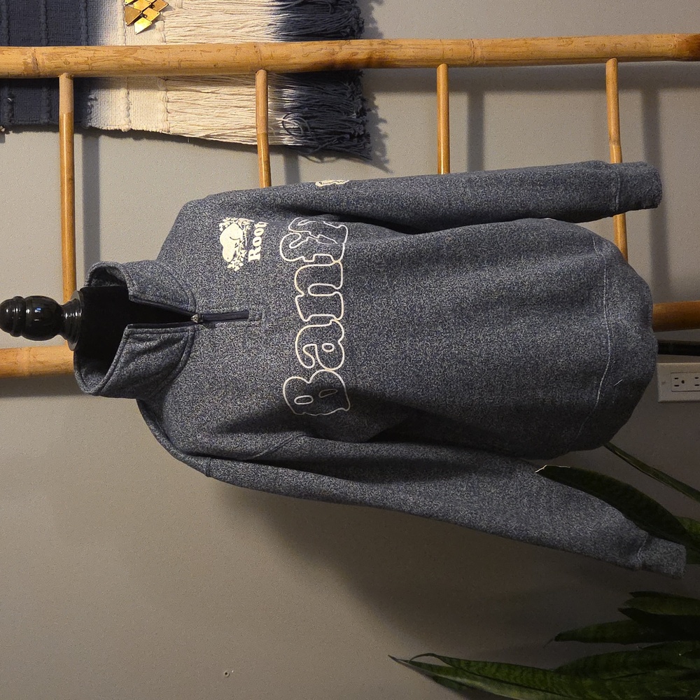Roots BANFF Heathered Blue Quarter zip